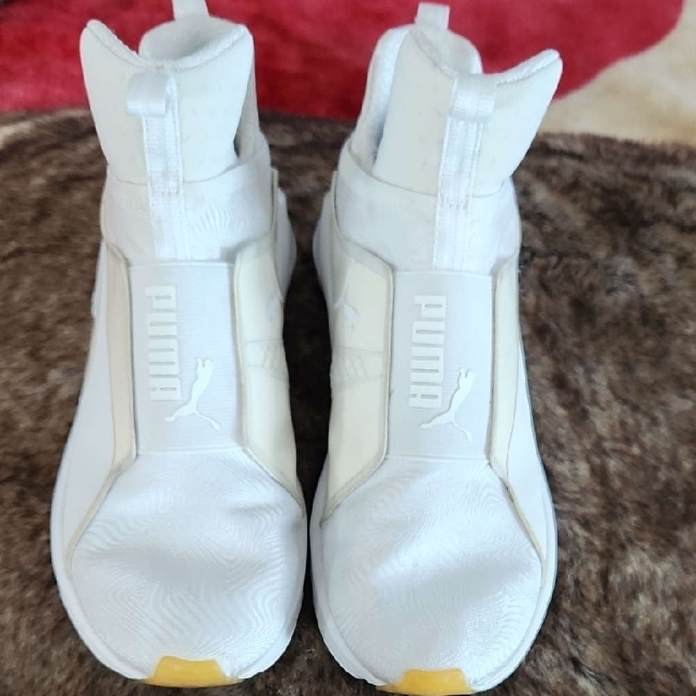PUMA White Slip-On Sneakers